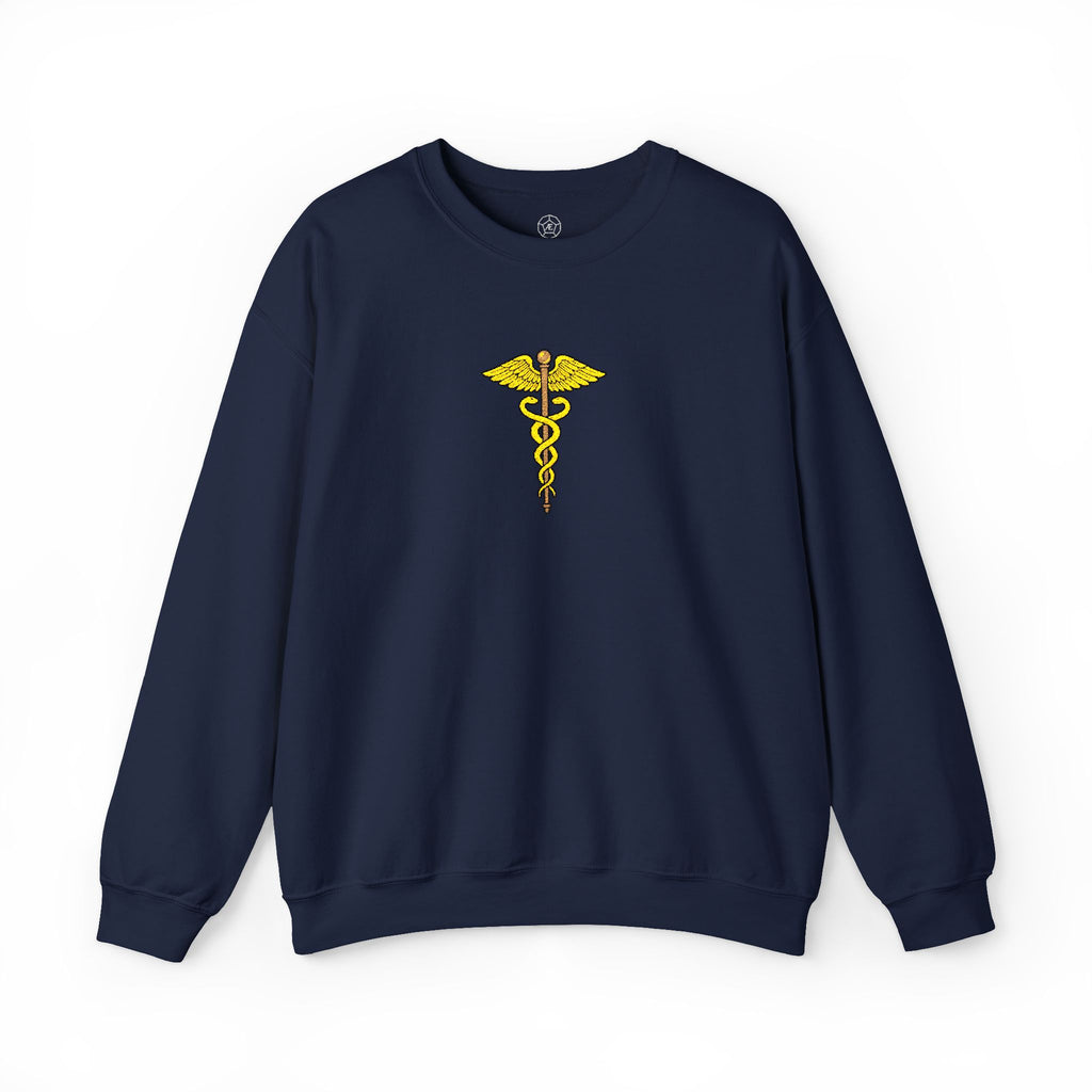 Hermes' Caduceus Staff - Embroidered Unisex Sweatshirt