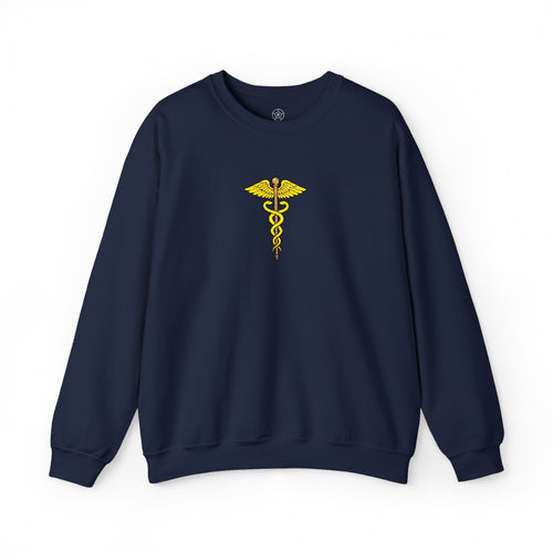 Hermes' Caduceus Staff - Embroidered Unisex Sweatshirt
