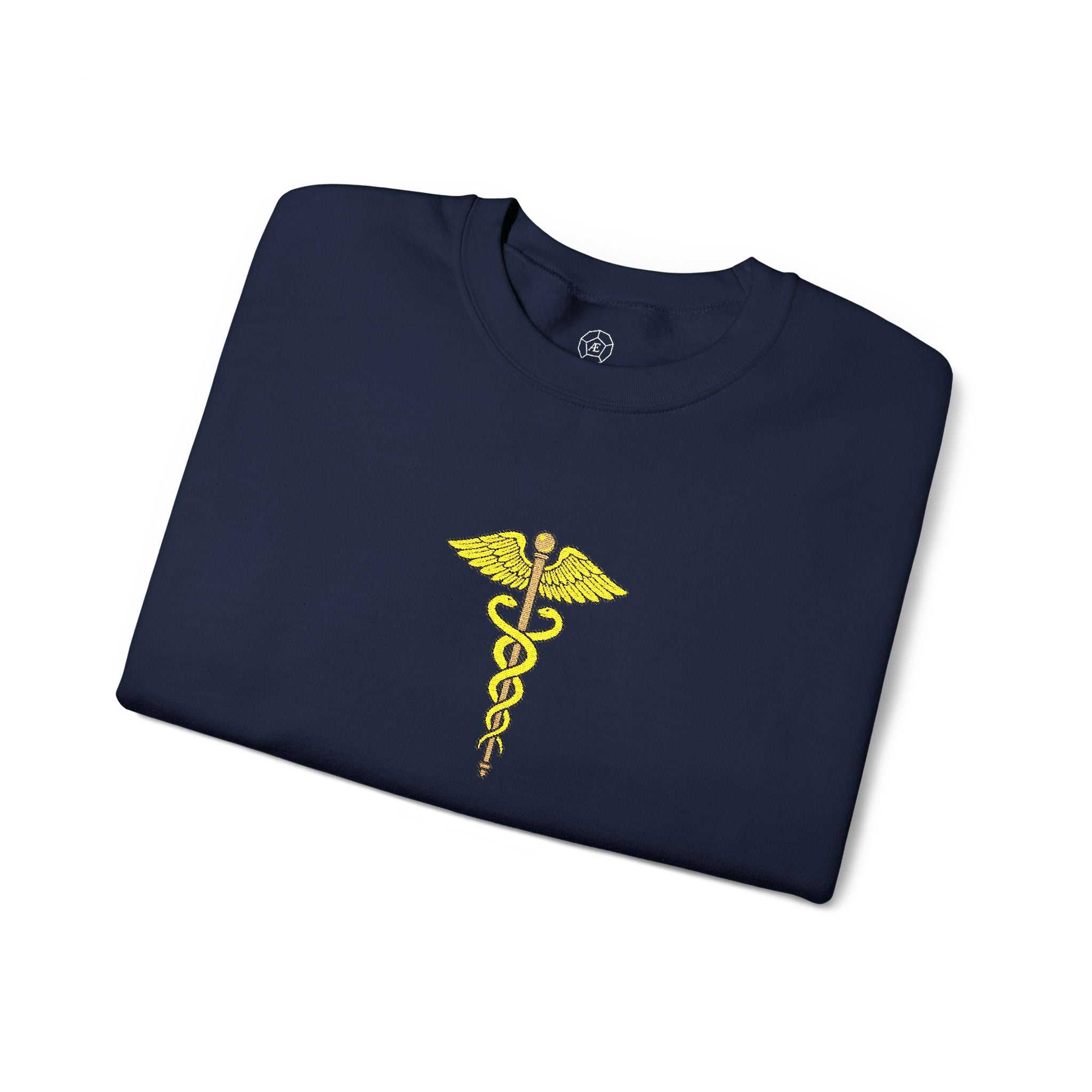 Hermes' Caduceus Staff - Embroidered Unisex Sweatshirt
